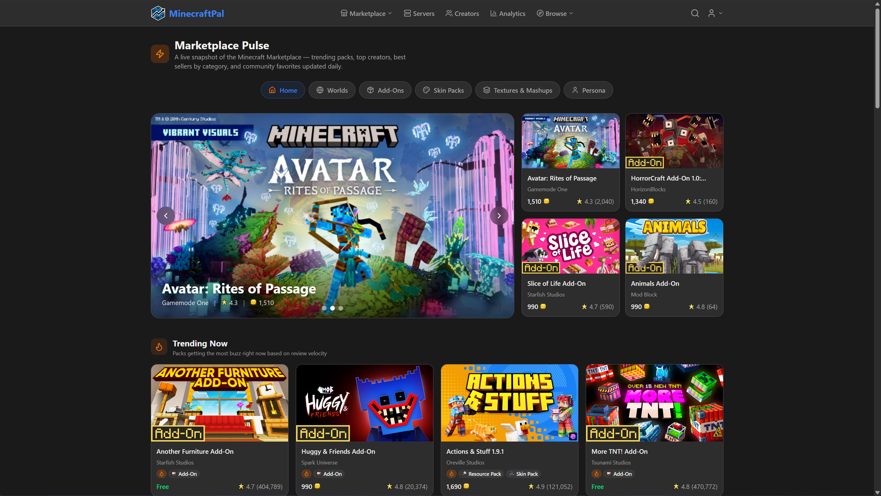 MinecraftPal Homepage